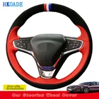 DIY ручной работы черного цвета из мягкой замши кожаный чехол рулевого колеса автомобиля для Chevrolet Malibu XL 2016-2019 равноденствие 2017 Opel Ampera-E