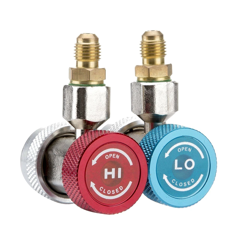 Adjustable Refrigerant Durable Connector High Low Car Quick Accessories Male Port With Cap Adapter Air Condition Coupler |
