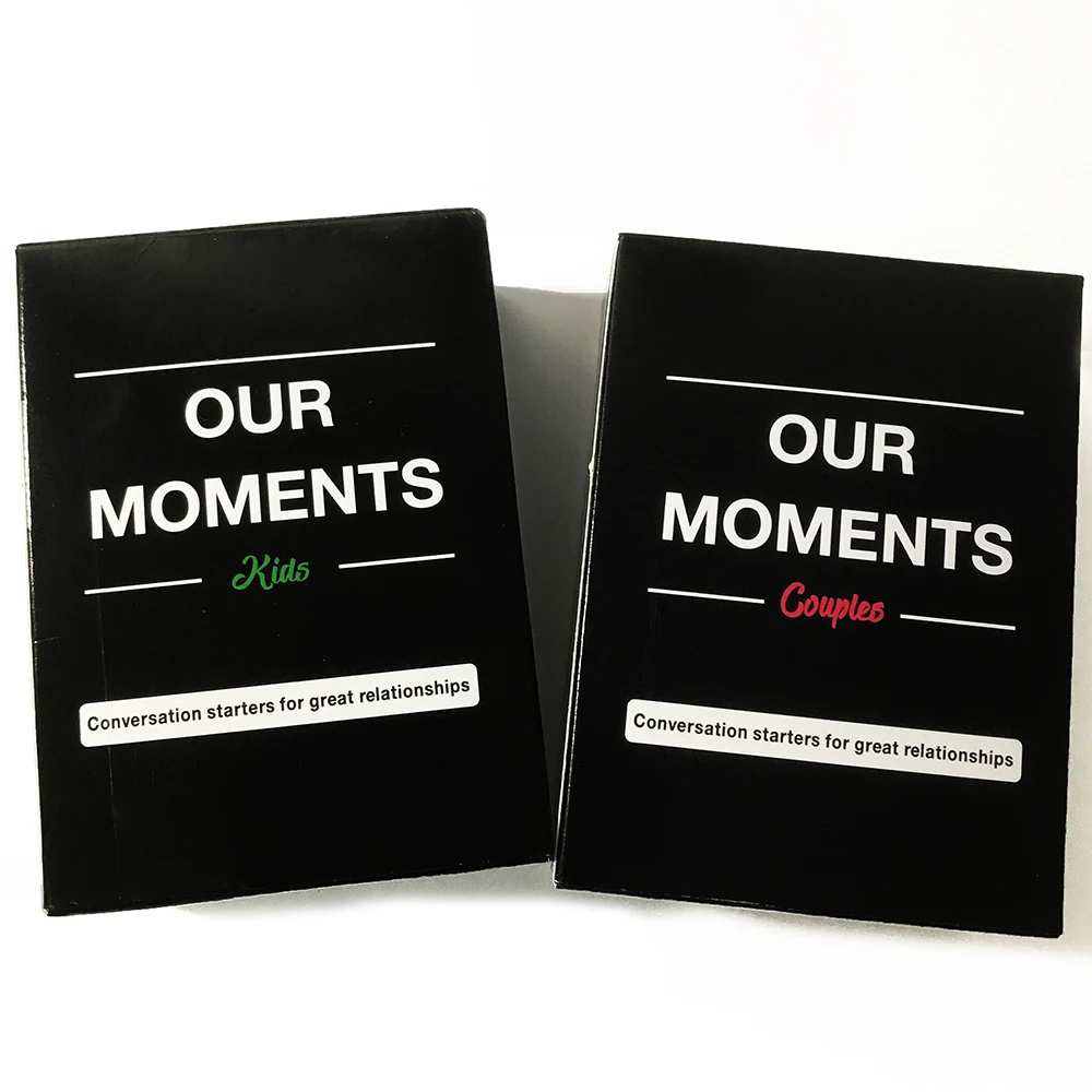 

OUR MOMENTS Couples 100 Thought Provoking Conversation Starters Great Relationship Board Game Family Cards Kids Adult Toys