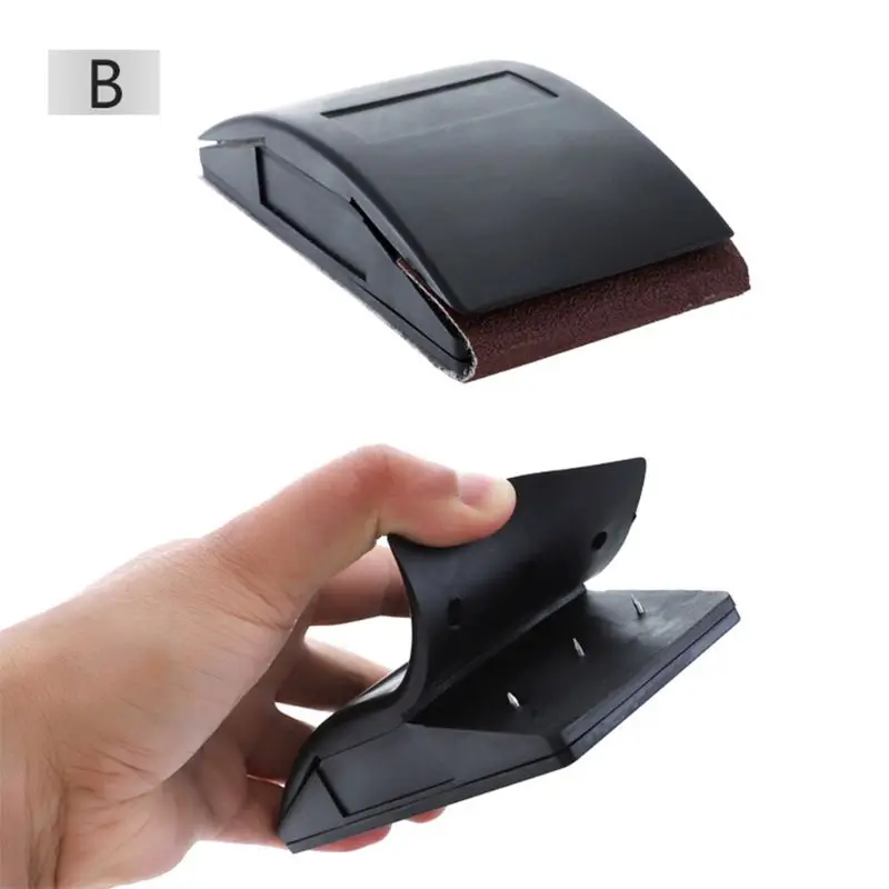 

Multipurpose Sandpaper Holder Rubber/Plastic Sanding Block Pad Removable Back 23GB