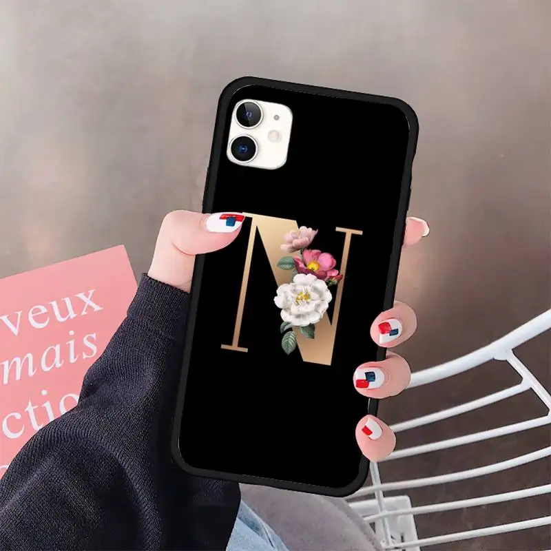 

Flower letters aesthetics Phone Case for iPhone 11 12 pro XS MAX 8 7 6 6S Plus X 5S SE 2020 XR