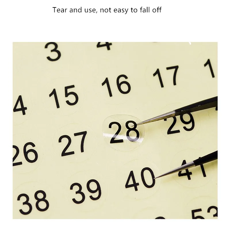 Наклейка с номером для ногтей лак цветной гель 1-60/ 61-120/121-180 маркировочная