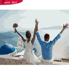 Картина по номерам холст живописи наборы рисунок Раскраска по номерам пара свадебное фото на берегу моря современный четыре звезды VA-1090