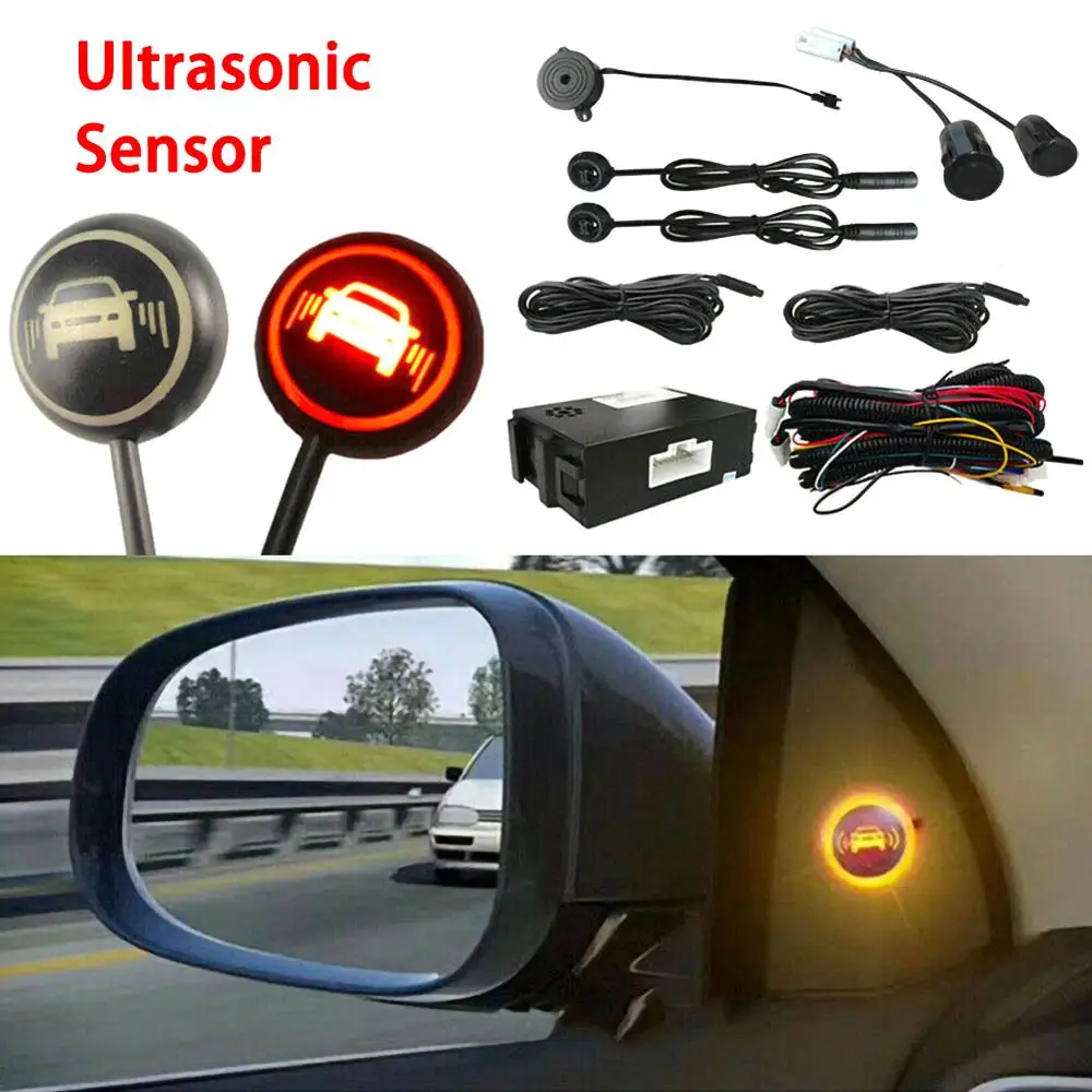 

Car Blind Spot Monitoring System Ultrasonic Sensor Distance Assist Lane Changing Tool Blind Spot Mirror Radar Detection System