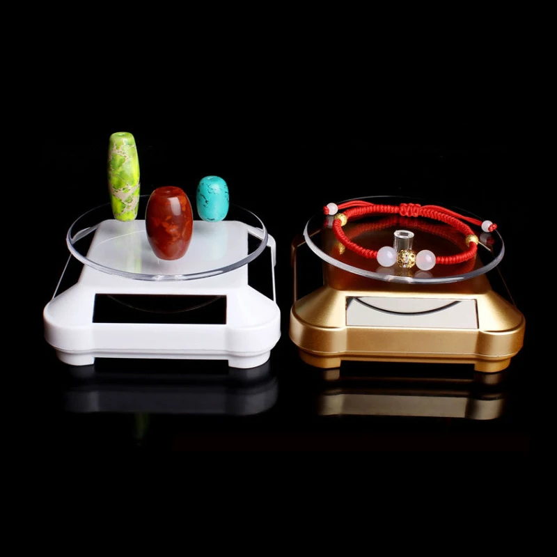 Вращающийся на солнечной батарее Дисплей Стенд для ювелирных изделий Подставка