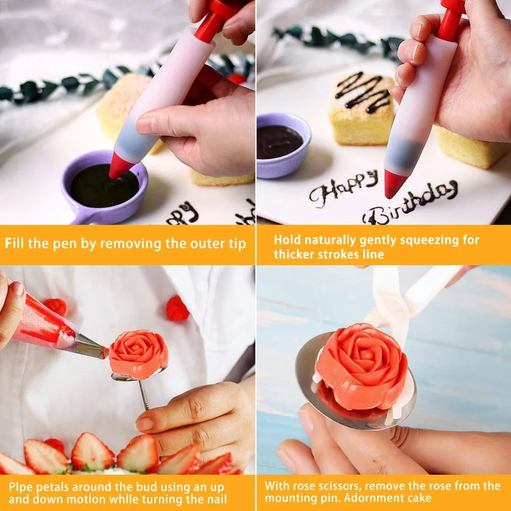 Transhome Набор насадок для украшения торта 127 шт./компл. нержавеющая Российской