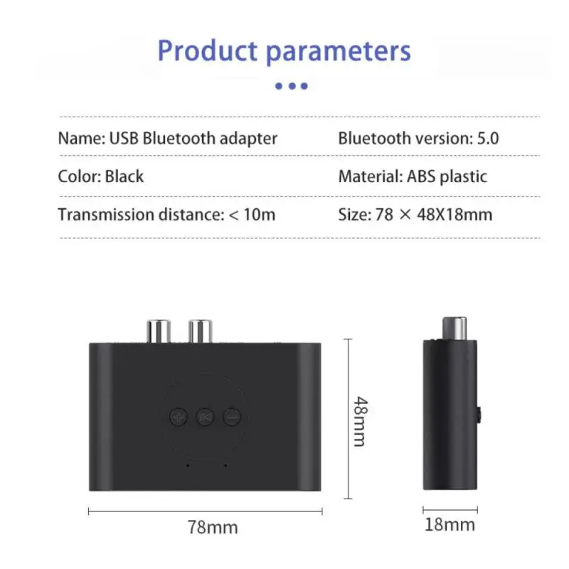 Аудиоприемник Bluetooth 5 0 U-диск RCA 3 мм AUX-разъем стерео Музыкальный беспроводной