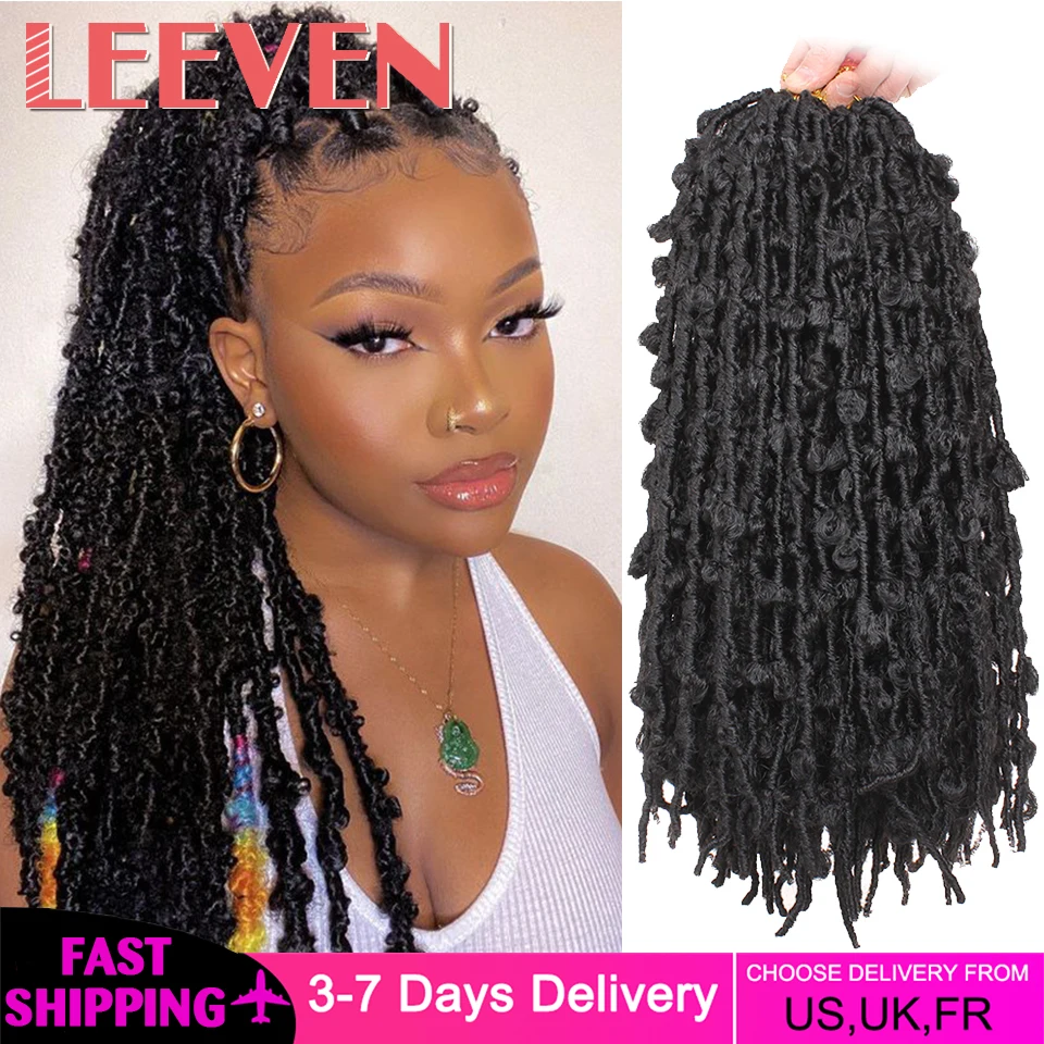 Leeven 12 '✘'' 24 ''бабочка Locs вязание крючком бабочка Боб Faux Curly на крючках