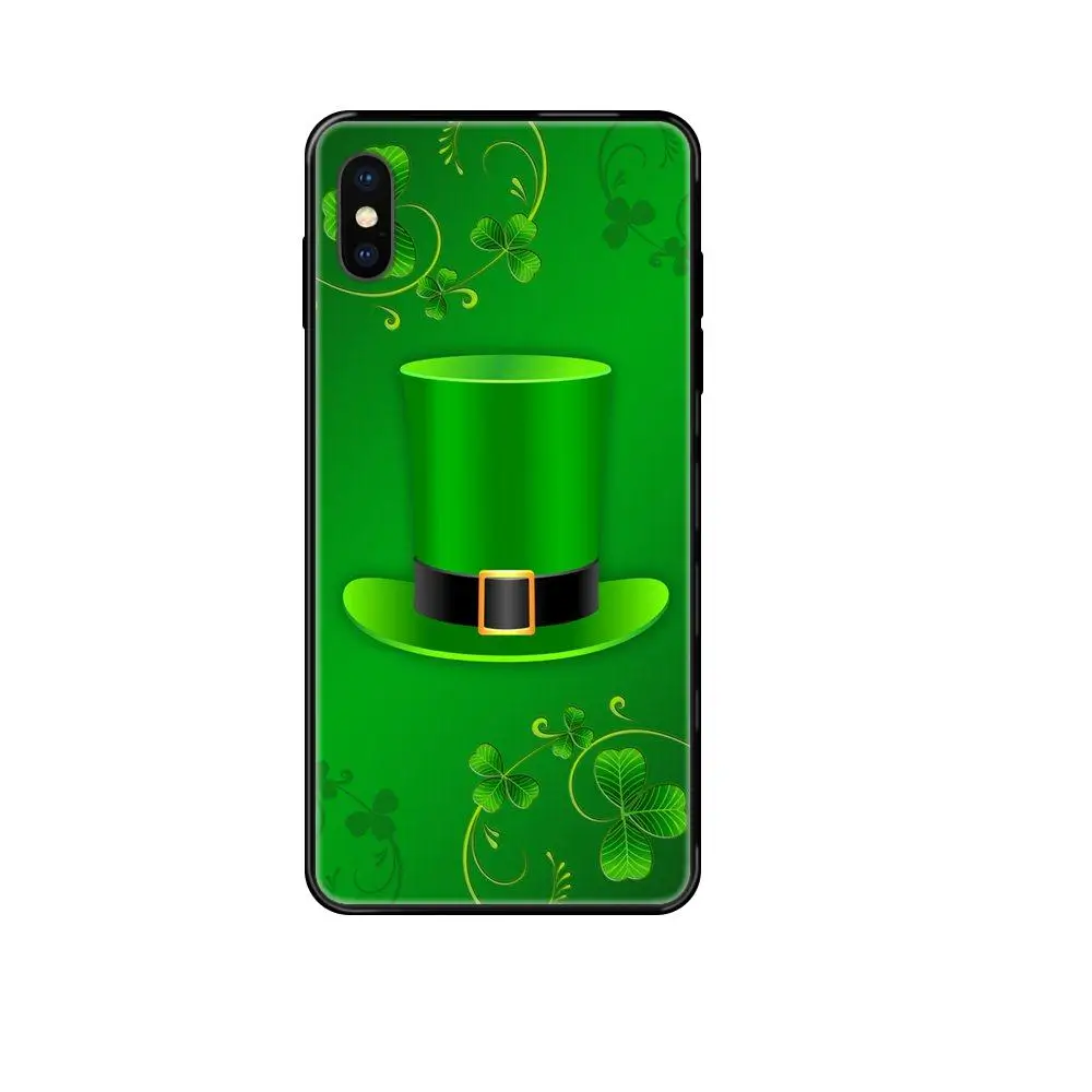 Green Cap Leaf Clover Lucky For Xiaomi Mi Note A1 A2 A3 5 5s 6 8 9 10 SE Lite Pro Ultra Discount Youth Black Soft TPU Live Love | Мобильные