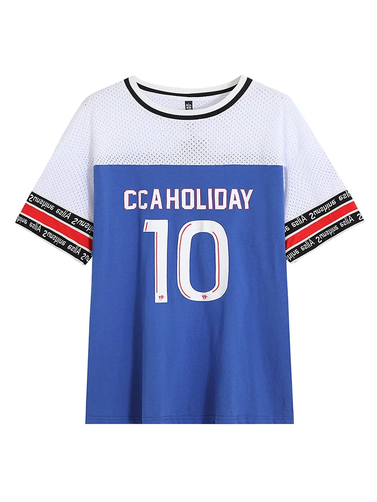

2021 Summer Women Loose Color Block Short Sleeve Dress