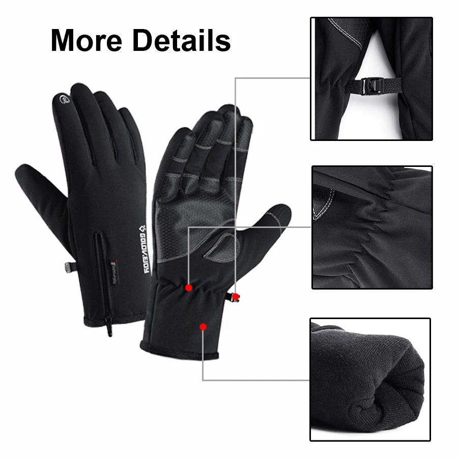 

Waterproof Winter Cycling Gloves Windproof Outdoor Sport Ski Gloves For Bike Bicycle Scooter Motorcycle Warm Glove