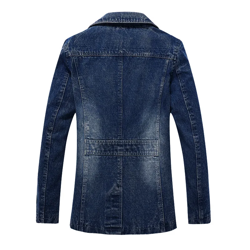 Джинсовый блейзер куртки Мужское пальто длинный секционный модный Тренч мужское