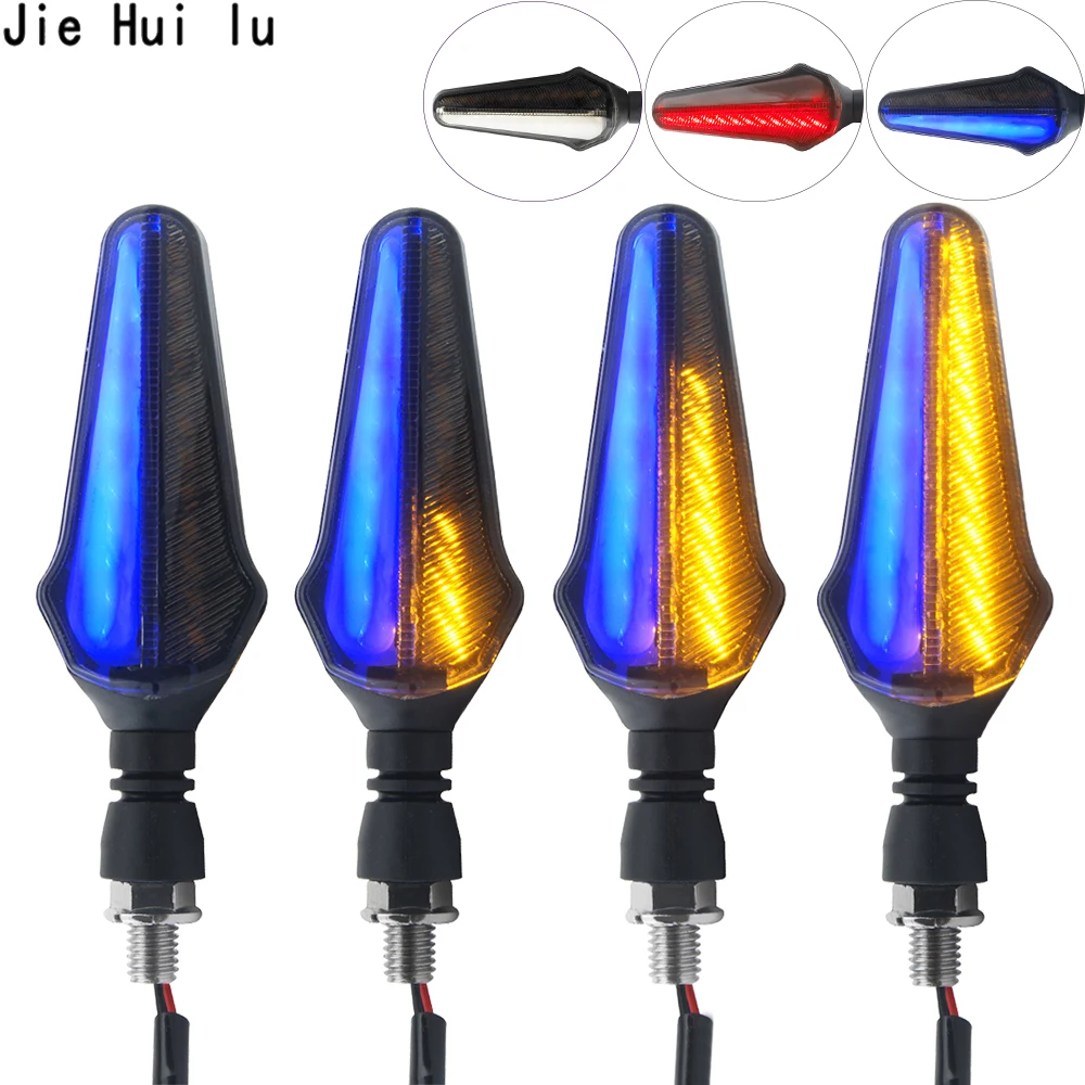 

12V Motorcycle Turn Signal Brake Lamp DRL Indicator Light Racing Flowing Amber Flasher Led Blinker Flicker Lights Accessories