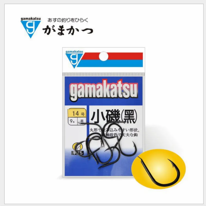 6packs/lot Japan Gamakatsu Fishing Hooks C1KI1 1#-14# Size Bass Hook Unique Peche Type Barbed Black Color Hidden | Спорт и