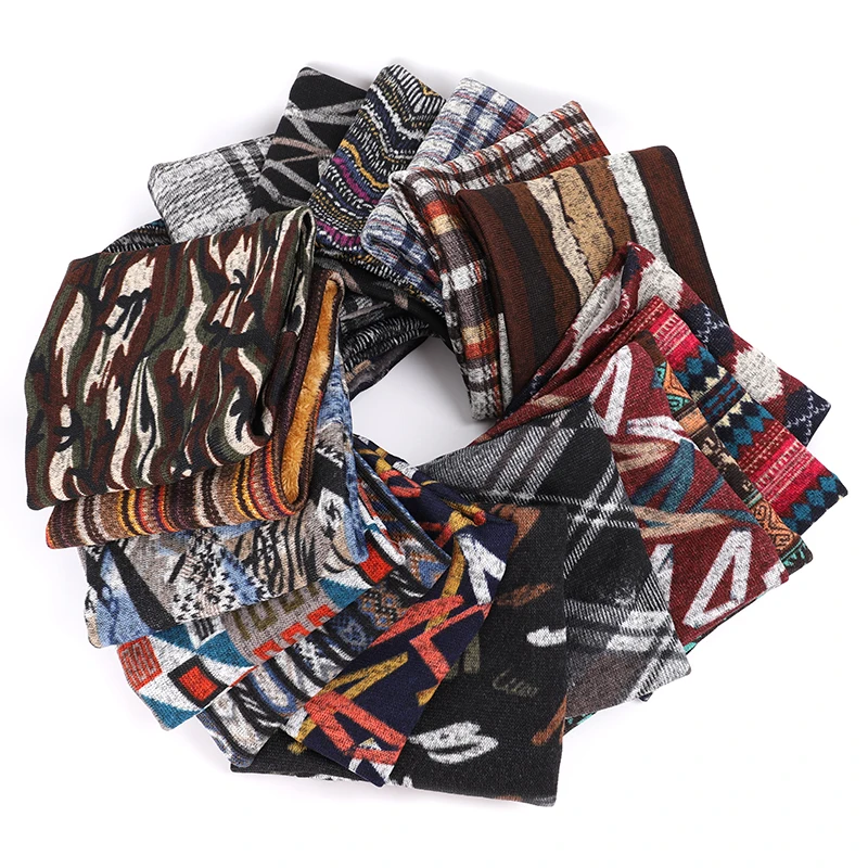 Слюнявчик Мужской и Женский вельветовый в клетку ретро-стиле плотный из хлопка