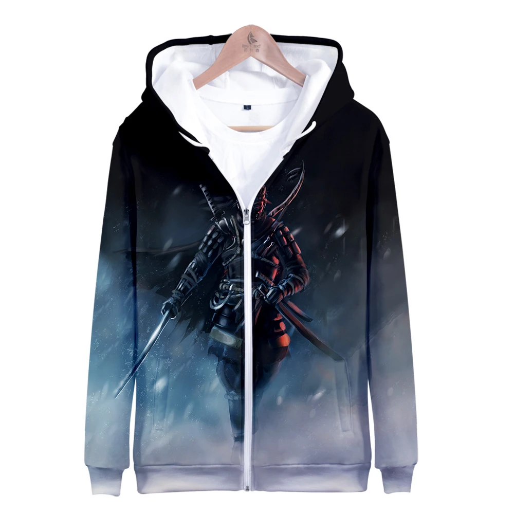 

2020 Autumn New 3D Print Soul of Tsushima Men Hooded Sweatshirt Zipper Jacket Fashion Hoodie Unisex Streetwear