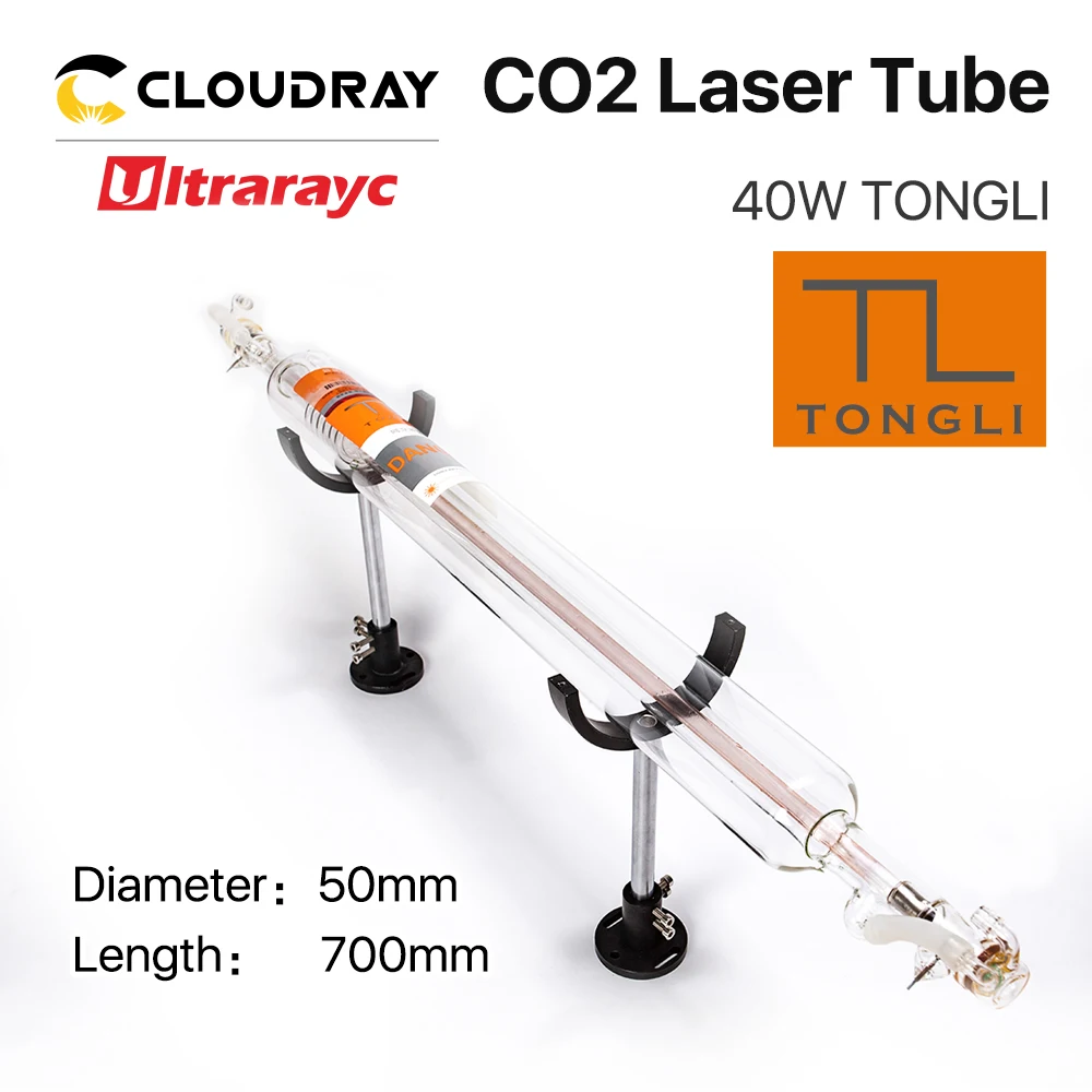 Ultrarayc TONGLI 700 мм 40 Вт Co2 лазерная трубка стеклянная труба для CO2 гравировка машина