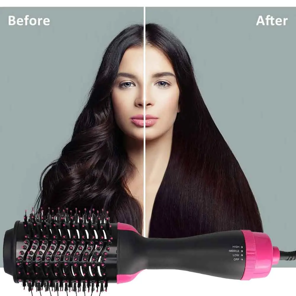 

One-Step Hair Dryer And Volumizer Hot Air Brush, Blow Dryer Brush with Negative Ionic for Straightening, Curling, Professional