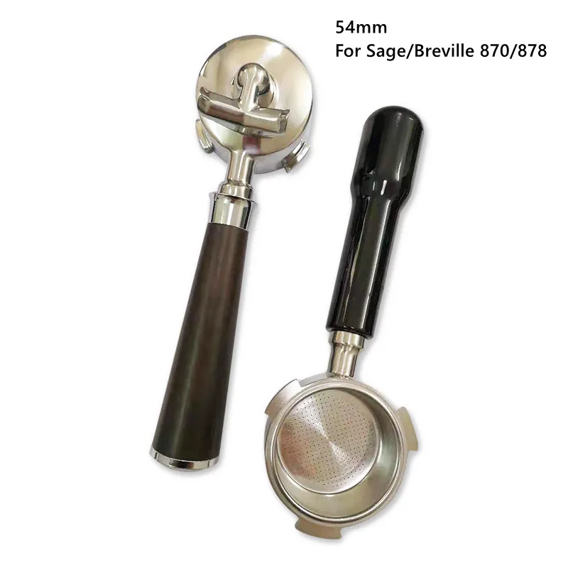 Двойные отверстия кофейный портрет без дна для шалфея/Breville фильтр 54 мм сменная