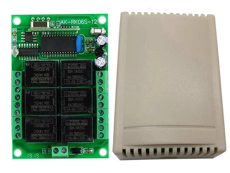 DC 12V 6CH RF Беспроводной переключатель системы дистанционного управления 6 CH 10A