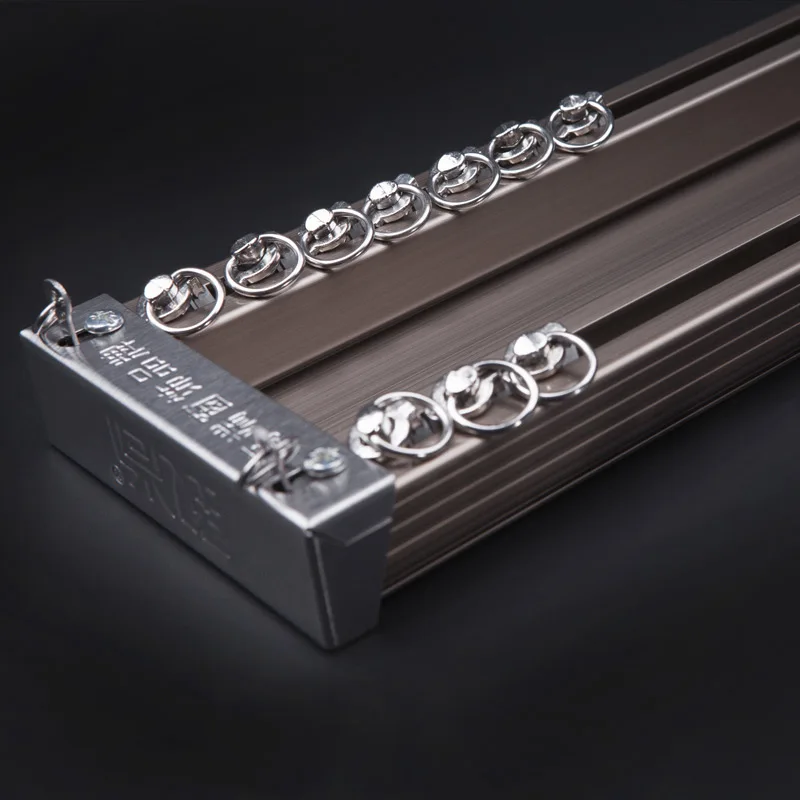 Роскошные Тяжелые двойные рельсы прямые для штор установка на боковой потолок