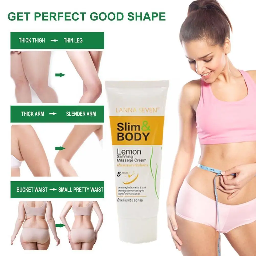 

Lemon Massage Cream Body Slimming Cream Fat Burning Burner Arm Cream Firming Weight Lifting Cellulite Loss Slimmer Anti Leg Y7W3