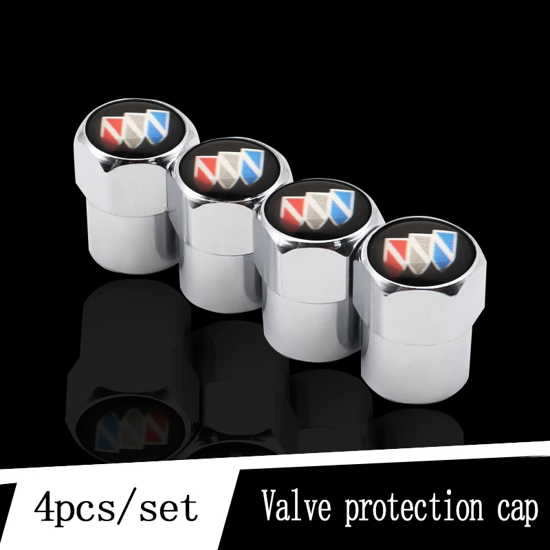 

Valve stem caps tire cap Auto parts t for Buick- ENVISION Enclave Avenir Special Avista Riviera tire valve caps 4pcs metal