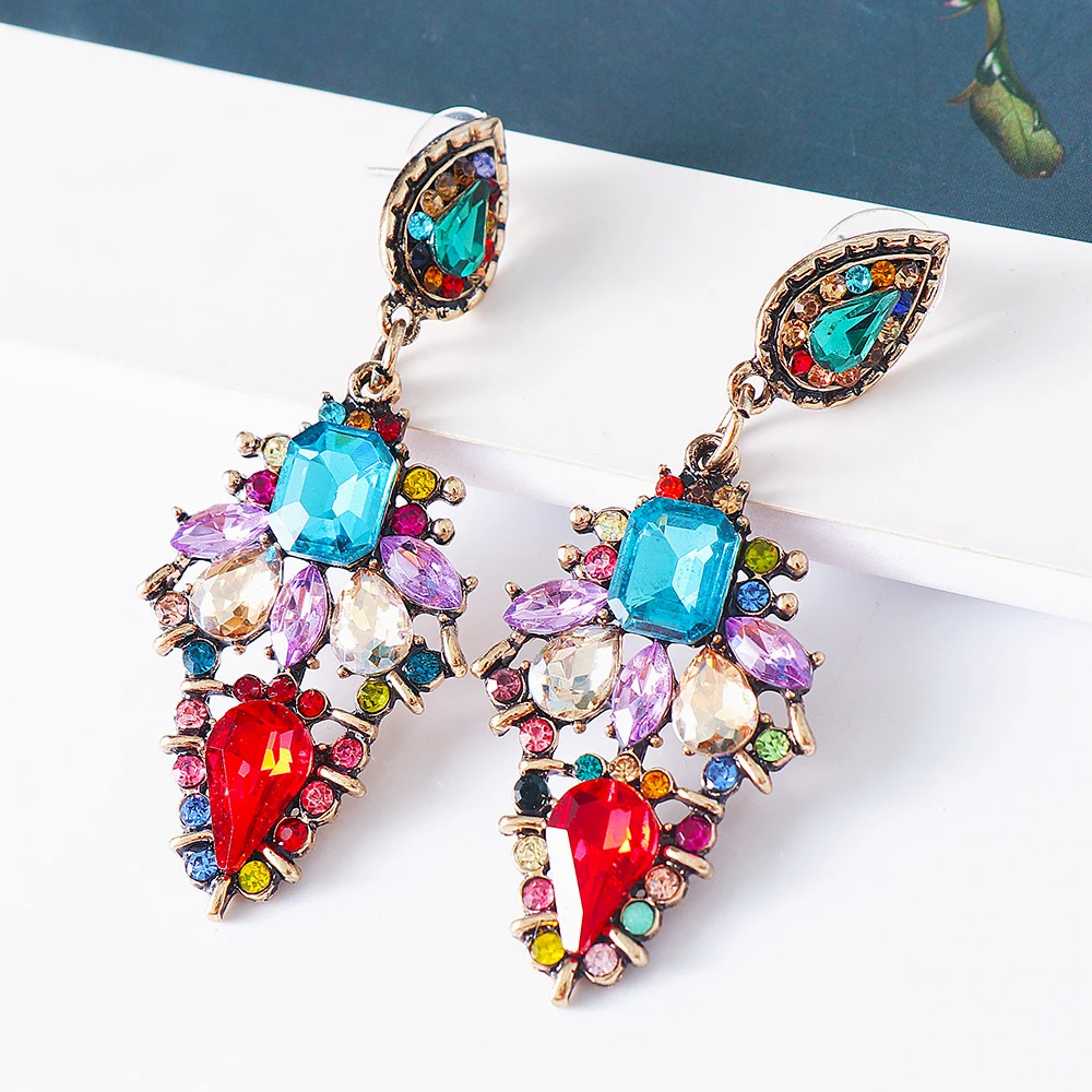 

New Design Trend Colorful For Women's Earrings Geometry Elegant Unusual Exquisite Girl Party First Choice Jewelry Accessories