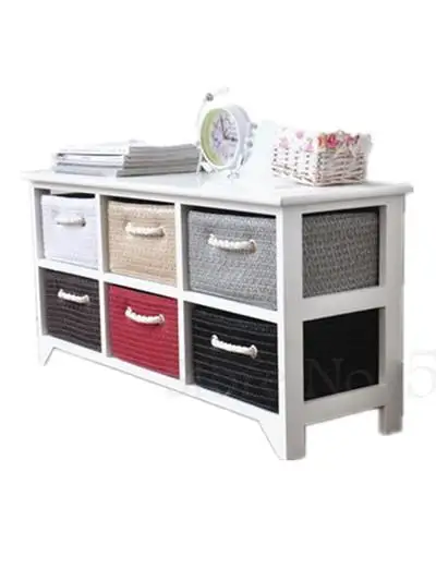 Корейский пасторальный Ретро Шкаф для хранения мини белый шкаф твердой