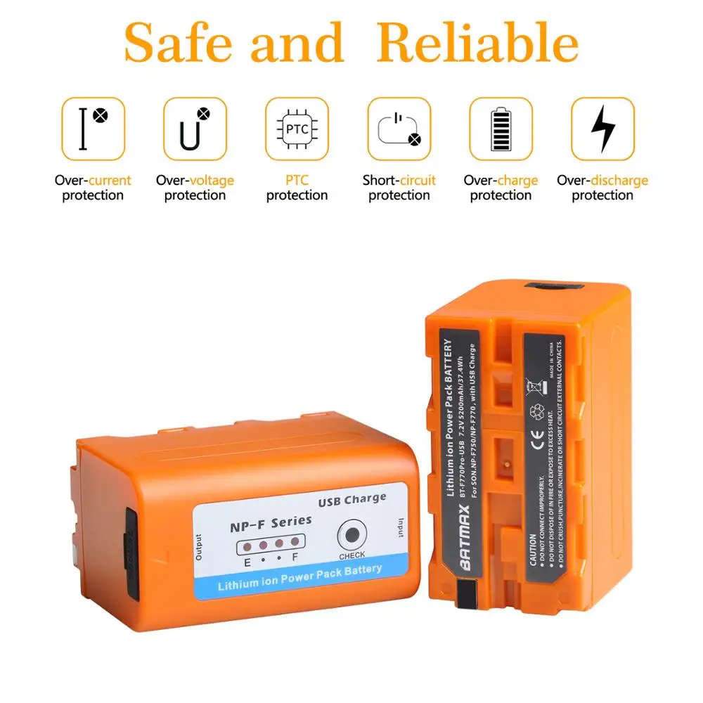Новинка 5200 мА · ч Φ NP F770 np f750 NPF770 с USB выходом зарядки для Sony F970 F960 F550 F570 QM91D