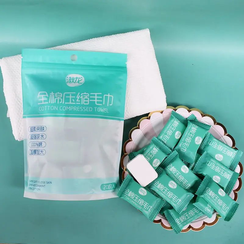 20/40/60/80PCS/Bag Disposable Hotel Travel Compressed Towel Washcloth Napkin Towels Tissue Outdoor Face Towels Color Randomly