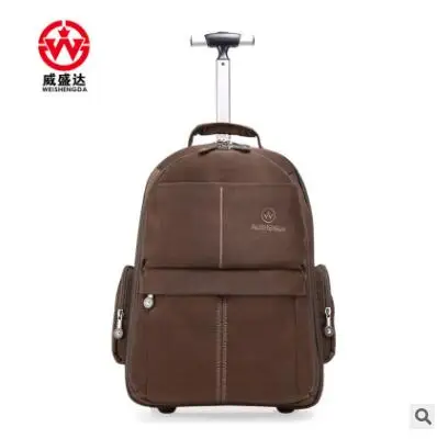 WEISHENGDA rolling luggage bag men hand Luggage backpack bag  travel Trolley backpack Bags on wheels Trolley carry on Suitcase