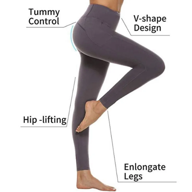 Женские леггинсы размера плюс однотонные Цвет с высокой талией Леггинсы