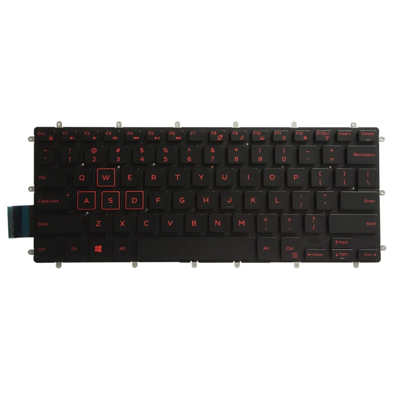 Клавиатура США для ноутбука DELL Inspiron 7460 7467 7560 клавиатура с красной