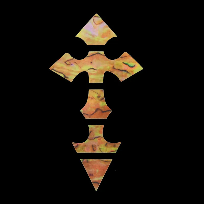 Наклейки с инкрустацией на шею гитары имитация Креста наклейки для грифа/маркеры