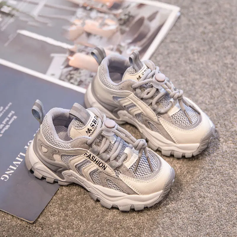 

Fashion New Spring/Autumn Children Shoes Unisex Toddler Boys Girls Sneaker Mesh Breathable Fashion Casual Kids Shoes