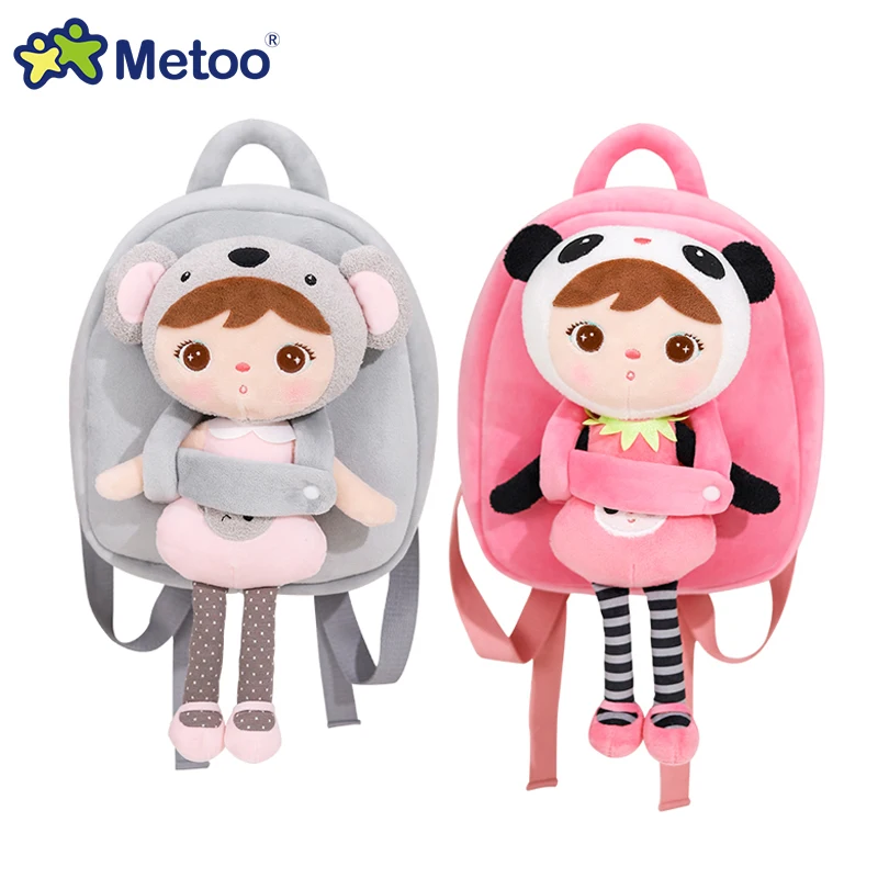 

Metoo 3D Cartoon Plush Kids Backpack Toys Koala Panda Doll Kindergarten Boys And Girls School Mini Bags Birthday Christmas Gifts