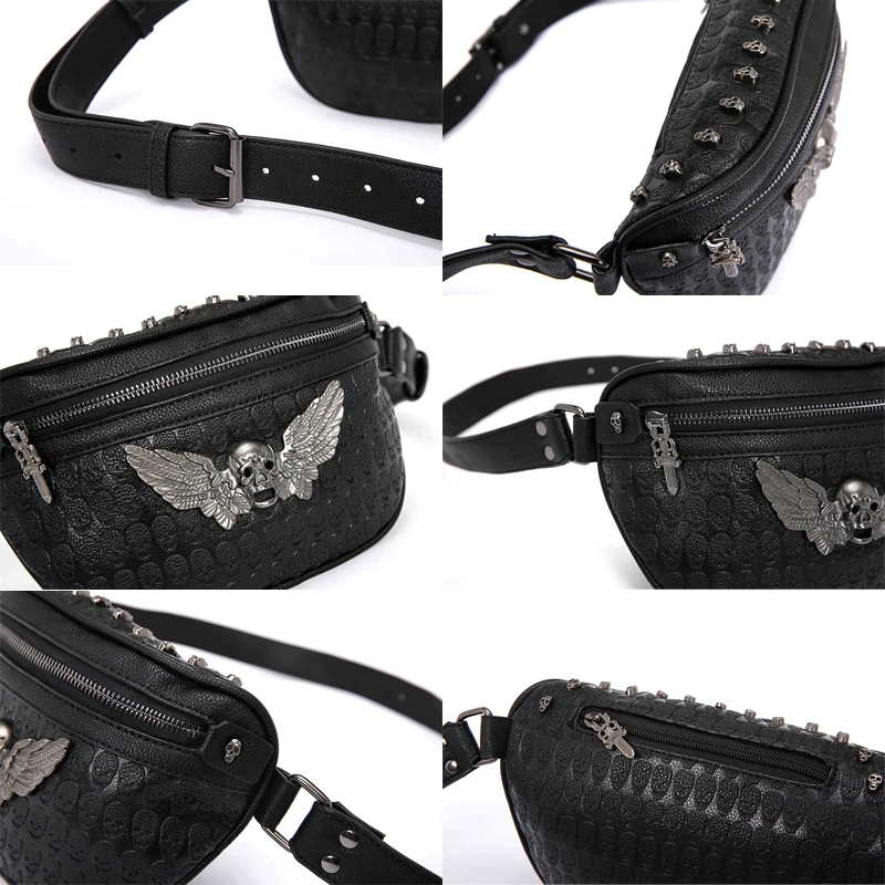 Поясная Сумка унисекс с заклепками Роскошный кошелек на талию для женщин бананка