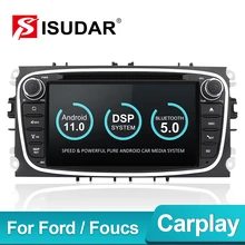 Isudar PX6 2 Din Android 10 Car Radio For FORD/Focus/S-MAX/Mondeo/C-MAX/Galaxy Car Multimedia Player Video GPS USB DVR Camera FM