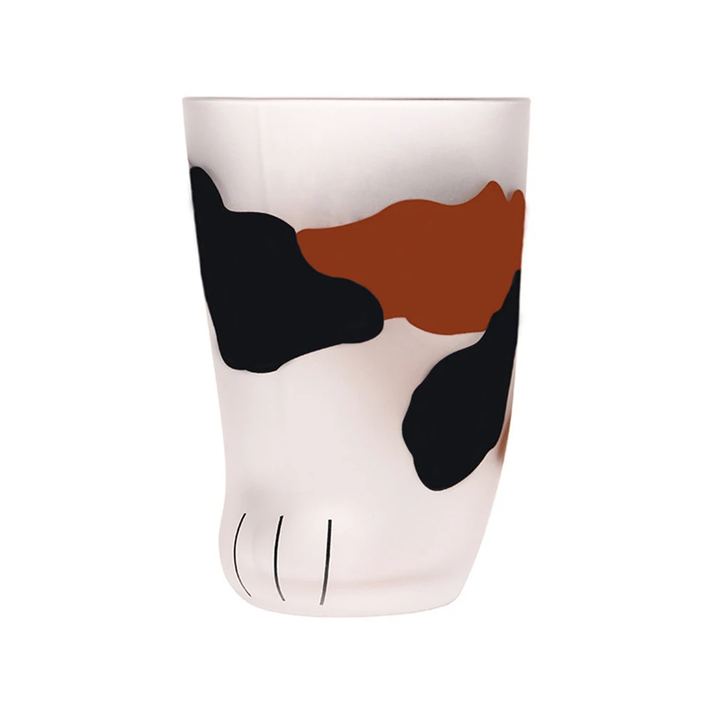 

Lovely Cat Paw Cup Cat Foot Claw Print Mug Frosted Glass Cup Home Breakfast Milk Glass Coffee Cup Present Mugs Kid Girl Gift