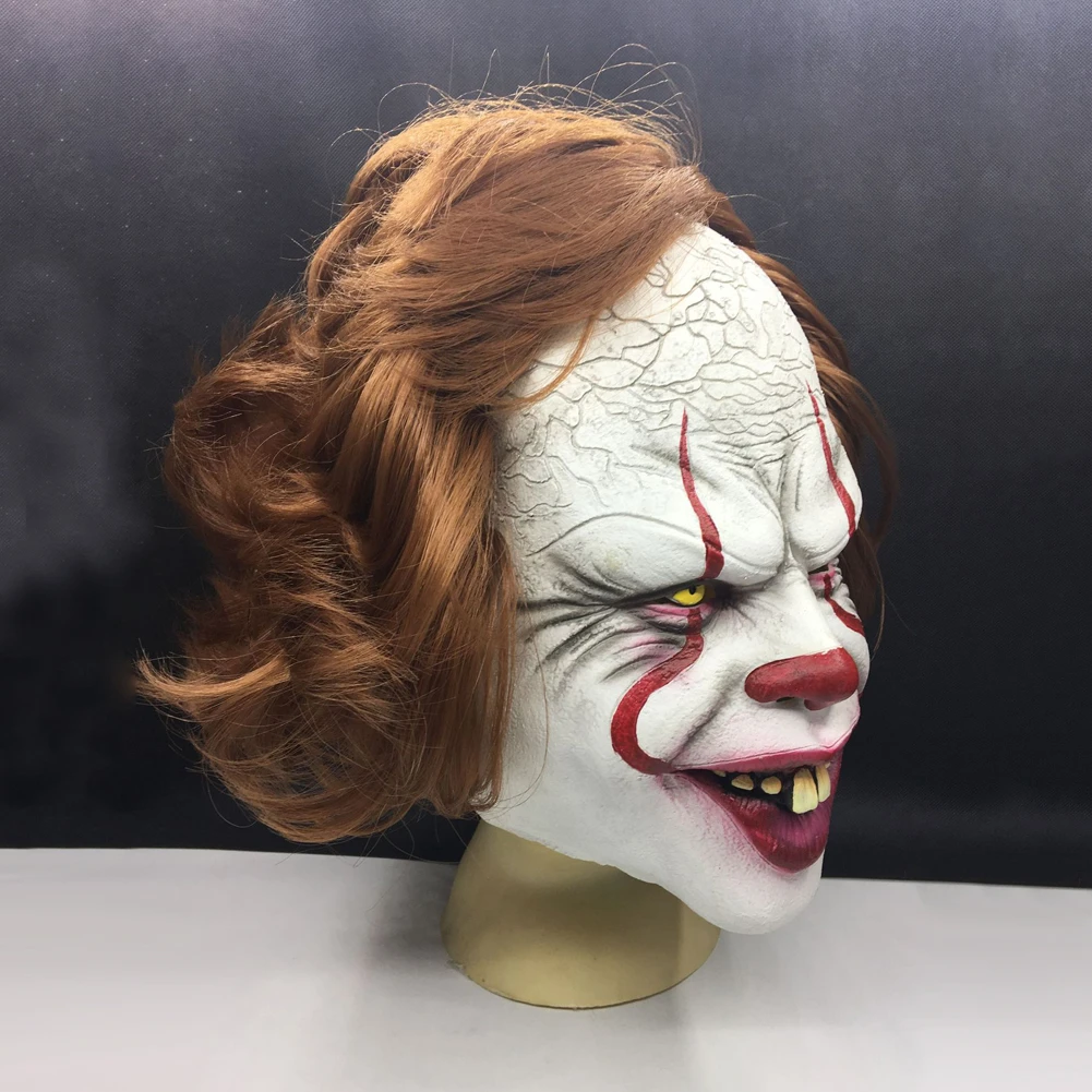 Stephen King Is маска Pennywise хоррор клоун клоуна Хэллоуин Вечерние Маски на | Дом и сад