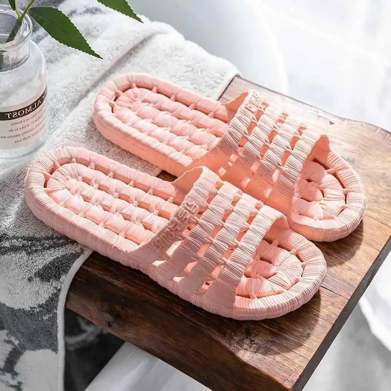 

2021 Summer New Women's Men's Slippers Beach Sandals Cute Letters Non-slip Soft Bottom Couple Ladies Home Outdoor Bathroom Shoes