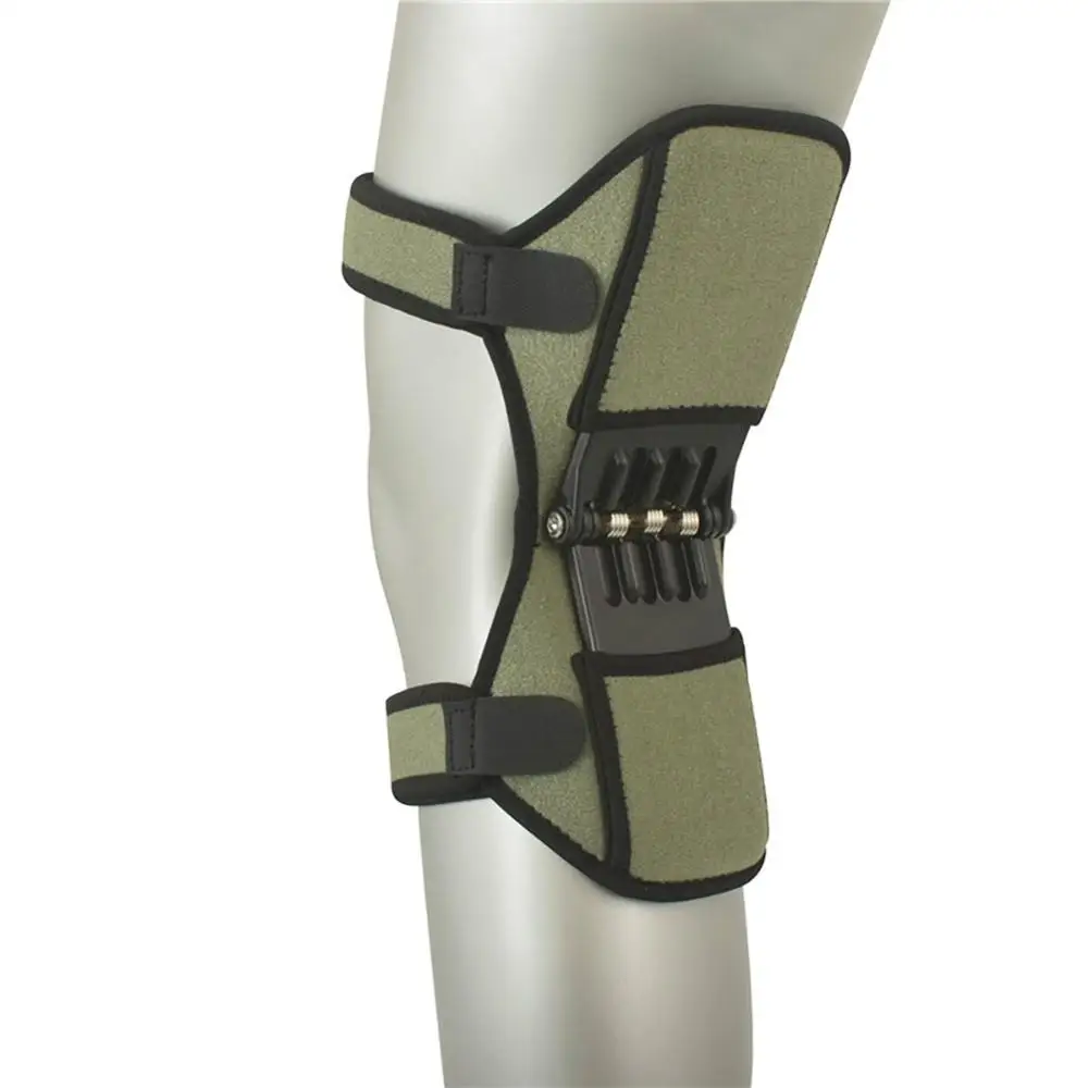 Green 1 pcs MrY 1/2 шт, поддерживающие наколенники с силовым подъемом, дышащие, не скользящие, мощная сила отскока, наколенники, поддерживающие наколенники - Цвет: Green 1 pcs