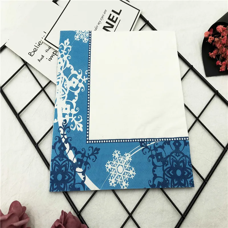 

33*33cm 20Pcs/lot Color Printed Napkins Hotel Restaurant Folding Tissue Paper DIY Wedding Birthdiay Party Paper Towel Decoration