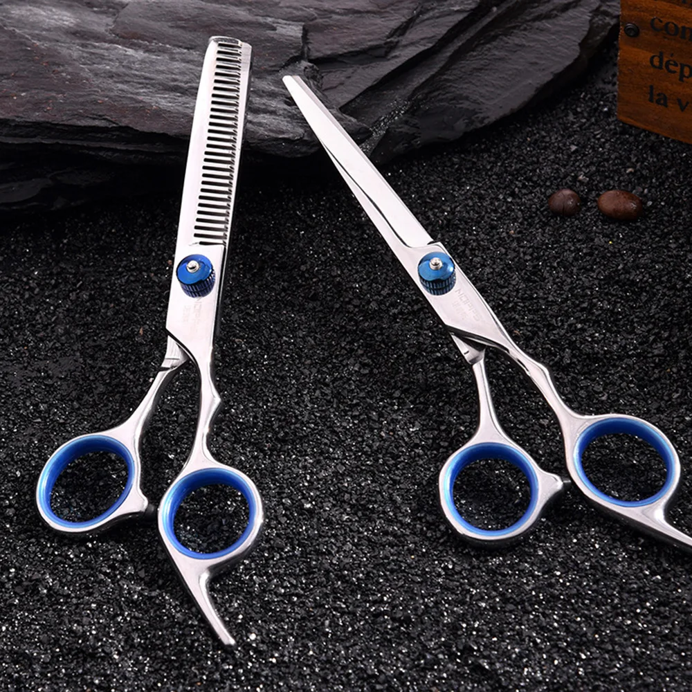 

7pcs/set Professional Hairdressing Scissors Kit Hair Cutting Scissors Hair Scissors Tail comb Hair Cutter Comb Bangs artifact