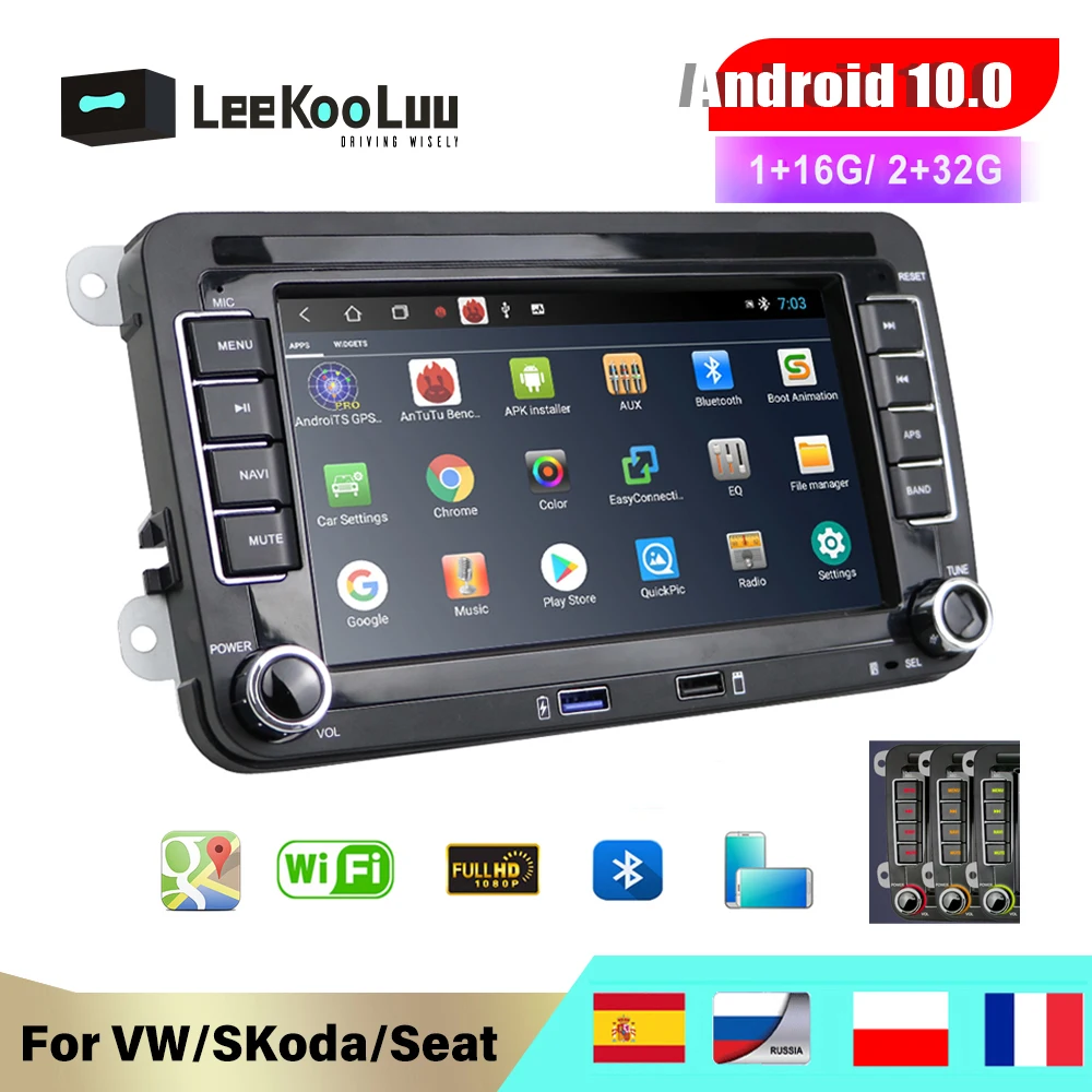 Автомагнитола LeeKooLuu мультимедийный плеер на android с GPS FM для VOLKSWAGEN golf passat b6 Touran polo
