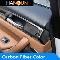 carbon fiber color car inner door handle frame decoration cover 4pcs for bmw x3 f25 2011 2017 doorknob trim interior accessories