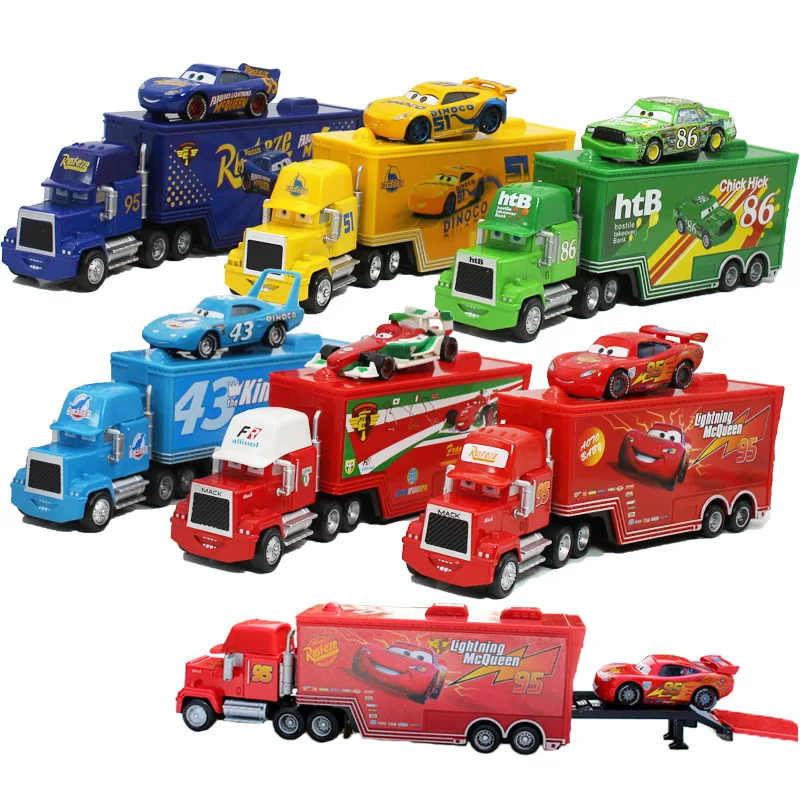 Disney Pixar Тачки 2 3 игрушки Молния Маккуин Джексон шторм Мак дядя грузовик 1:55 литые