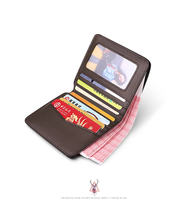 men's wallet short wallet for male real leather new design fashion small thin wallet