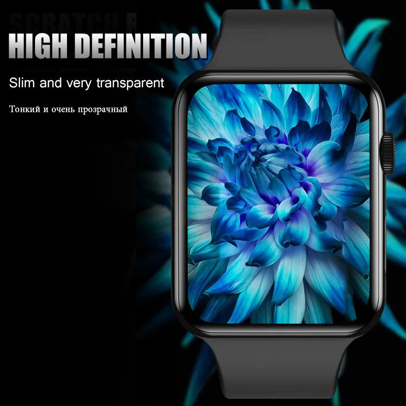 15D изогнутое закаленное стекло экрана для Apple Watch 1 2 3 4 Полная защита пленка для Iwatch 38 40 42 44 мм защитное стекло